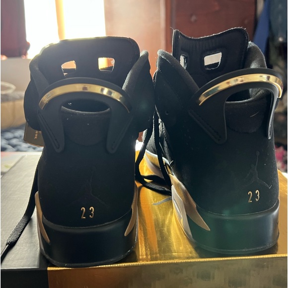Nike Air Jordan 6 Retro DMP Mens 8 Black/Metallic Gold/Black - Picture 3 of 8
